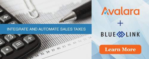 Integrate and Automate Sales Tax with Avalara and Blue Link